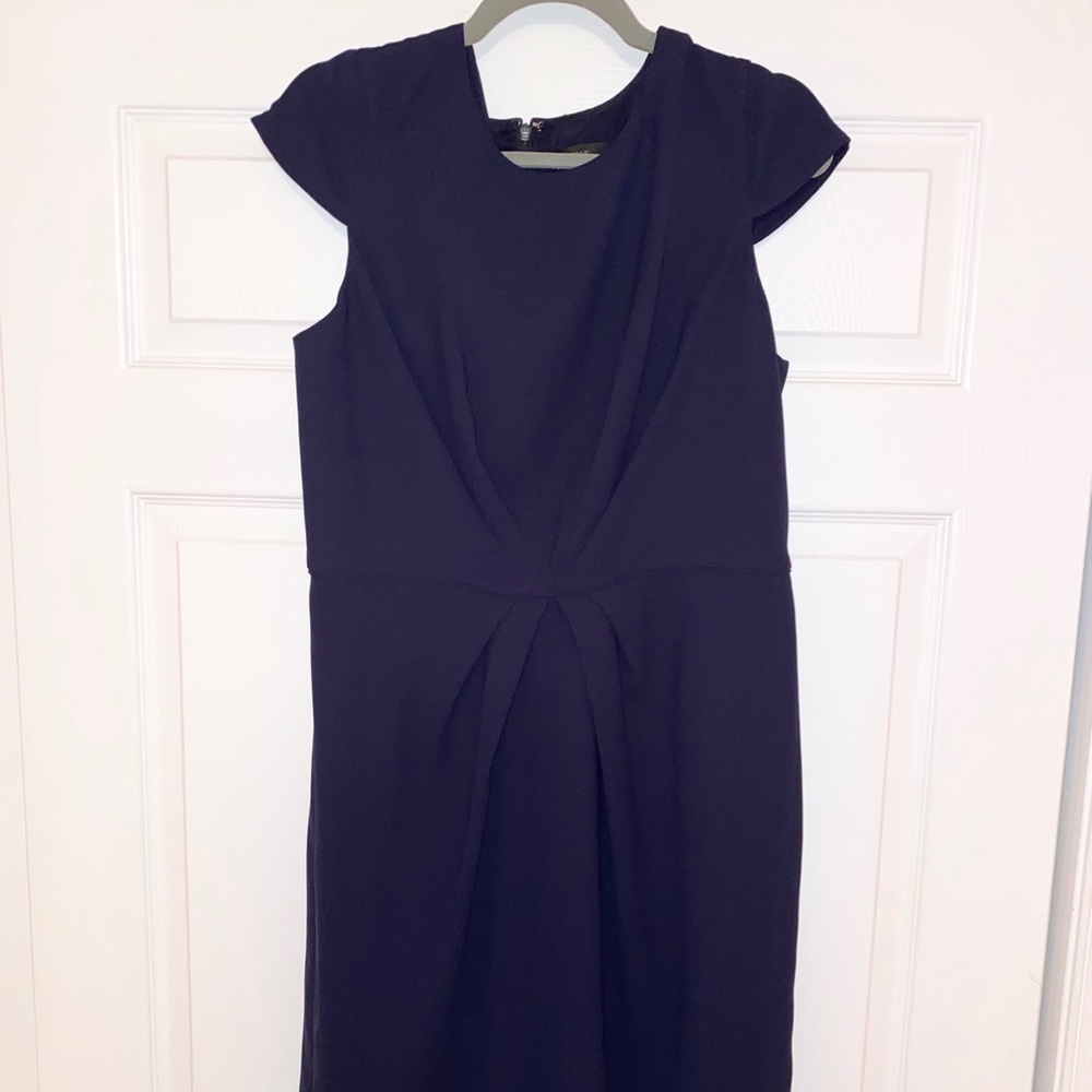 J. Crew Cap-sleeve Dress Navy Blue 12T